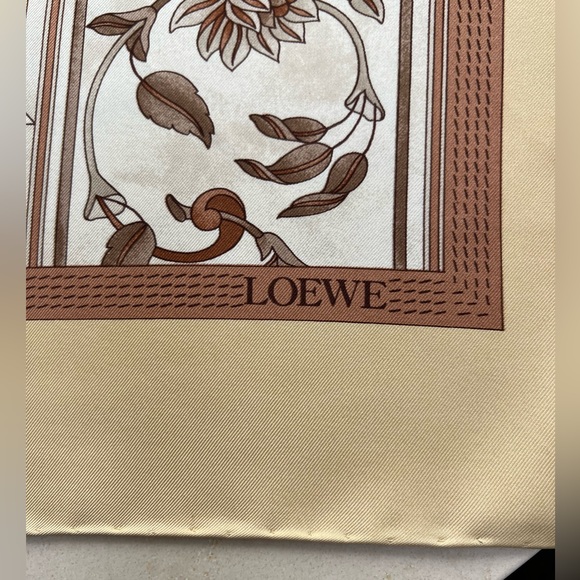 Vintage Loewe Silk Scarf—34” Square - Picture 6 of 16